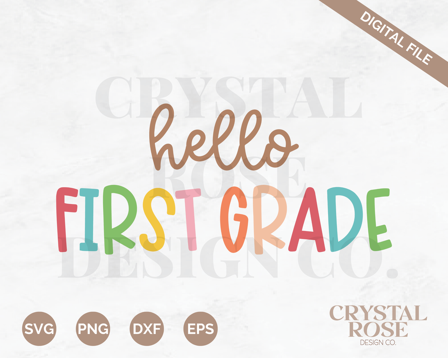 Hello First Grade SVG | Teacher SVG