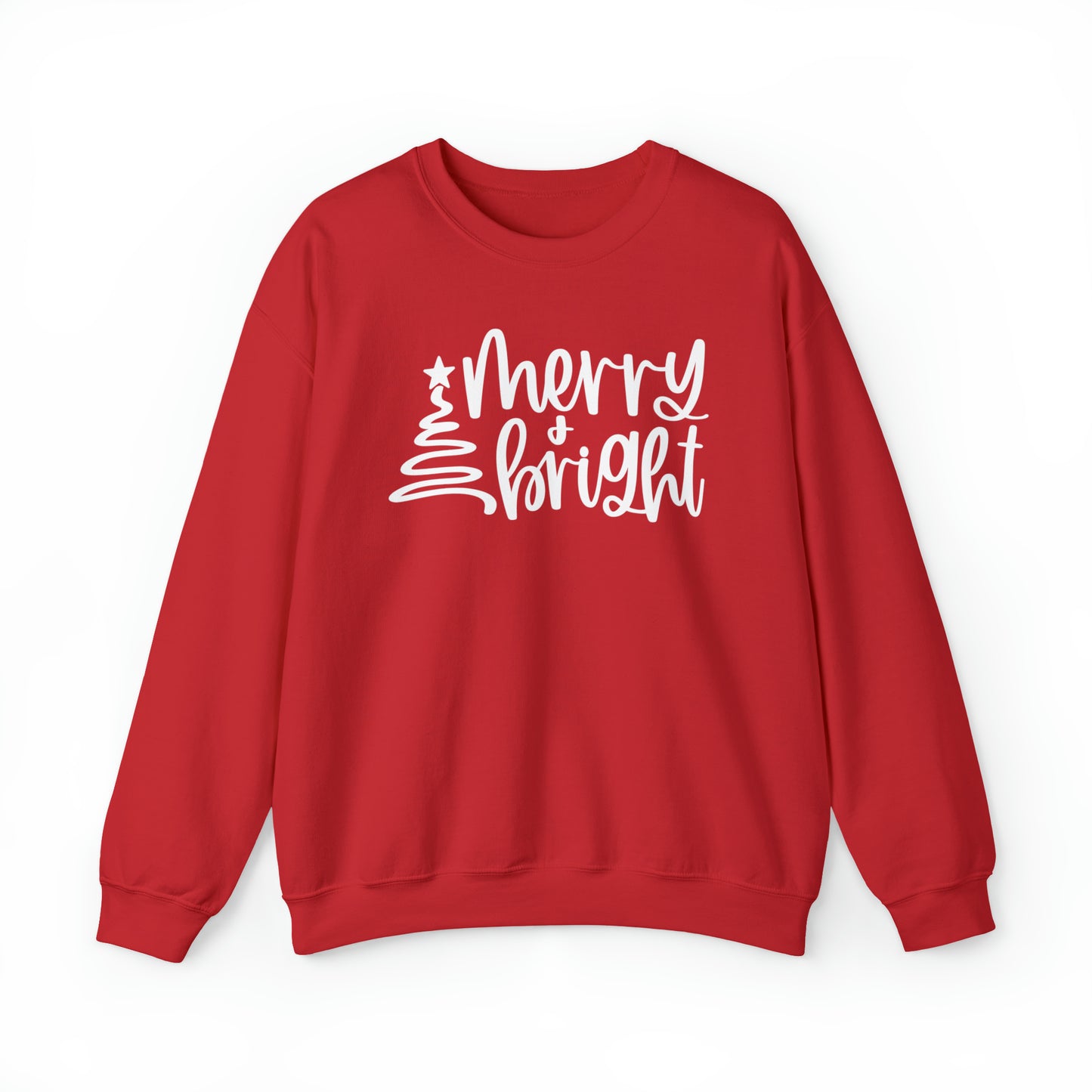 Merry and Bright Trees Christmas Crewneck Sweater
