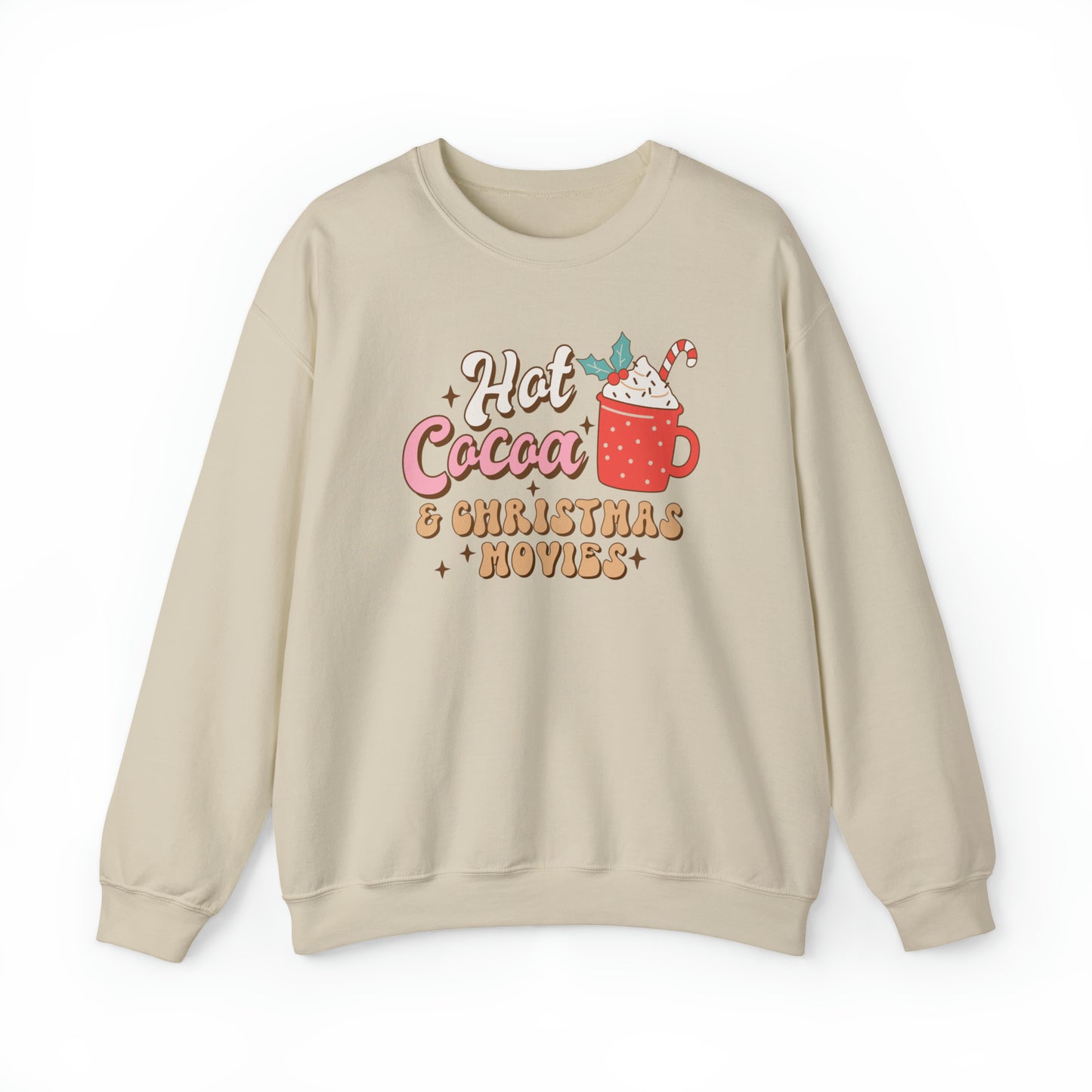 Hot Cocoa And Christmas Movies Christmas Crewneck Sweater