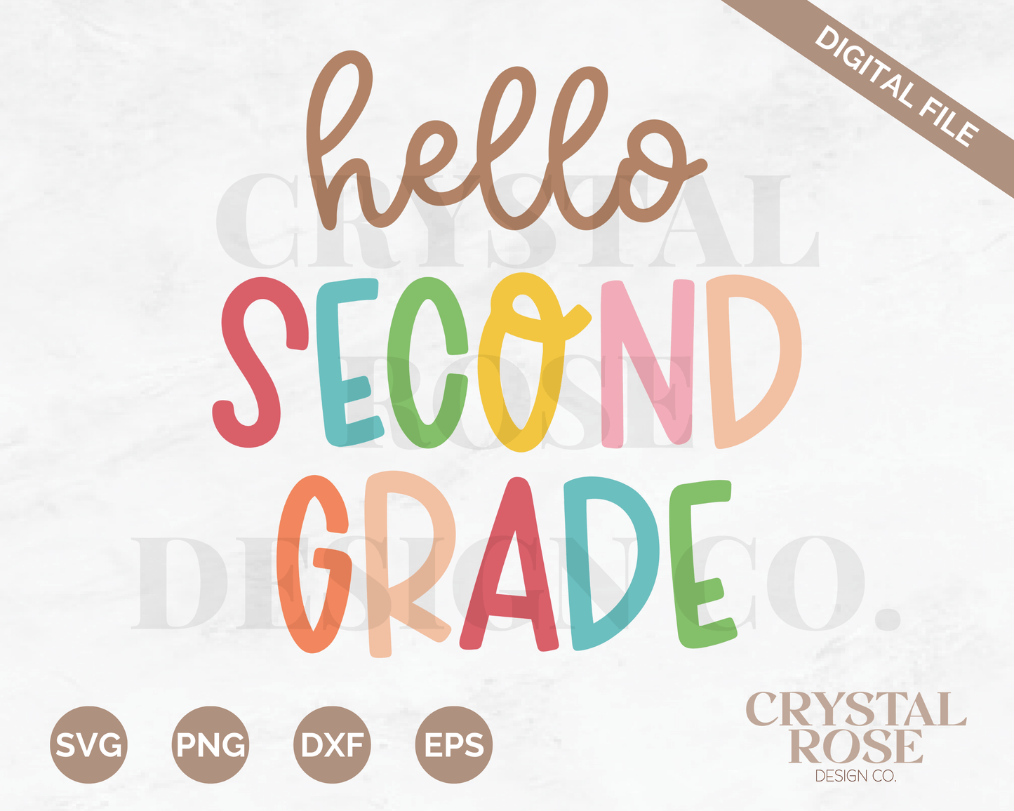 Hello Second Grade SVG | Teacher SVG