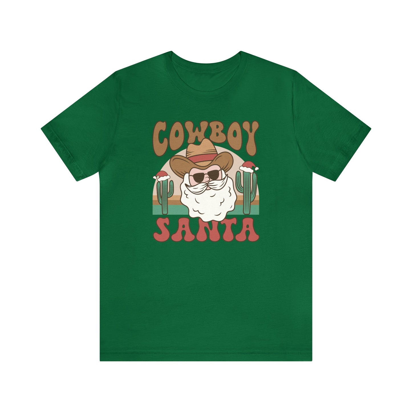 Cowboy Santa Christmas Shirt Short Sleeve Tee