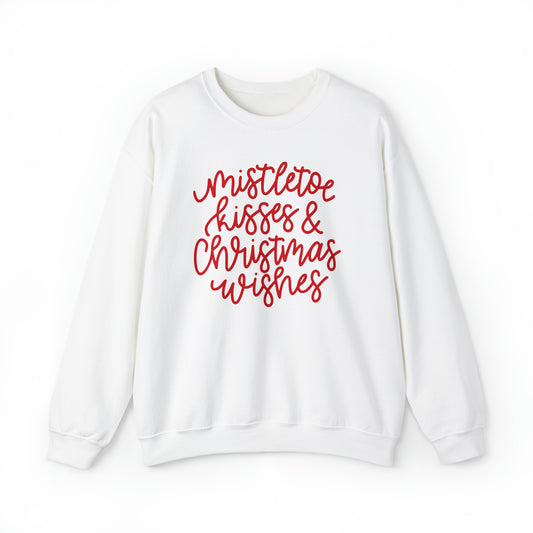 Mistletoe Kisses & Christmas Wishes Christmas Crewneck Sweater
