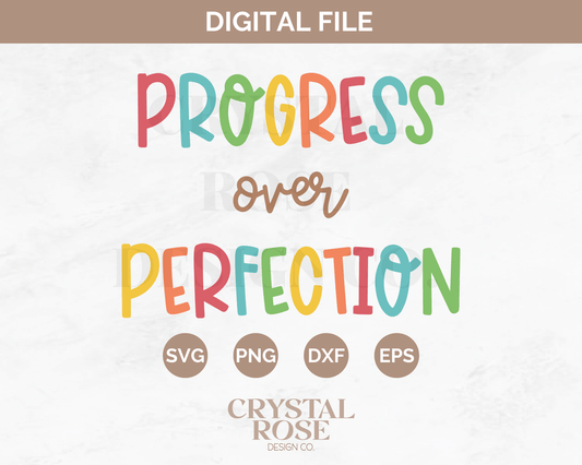 Progress Over Perfection SVG | Teacher SVG