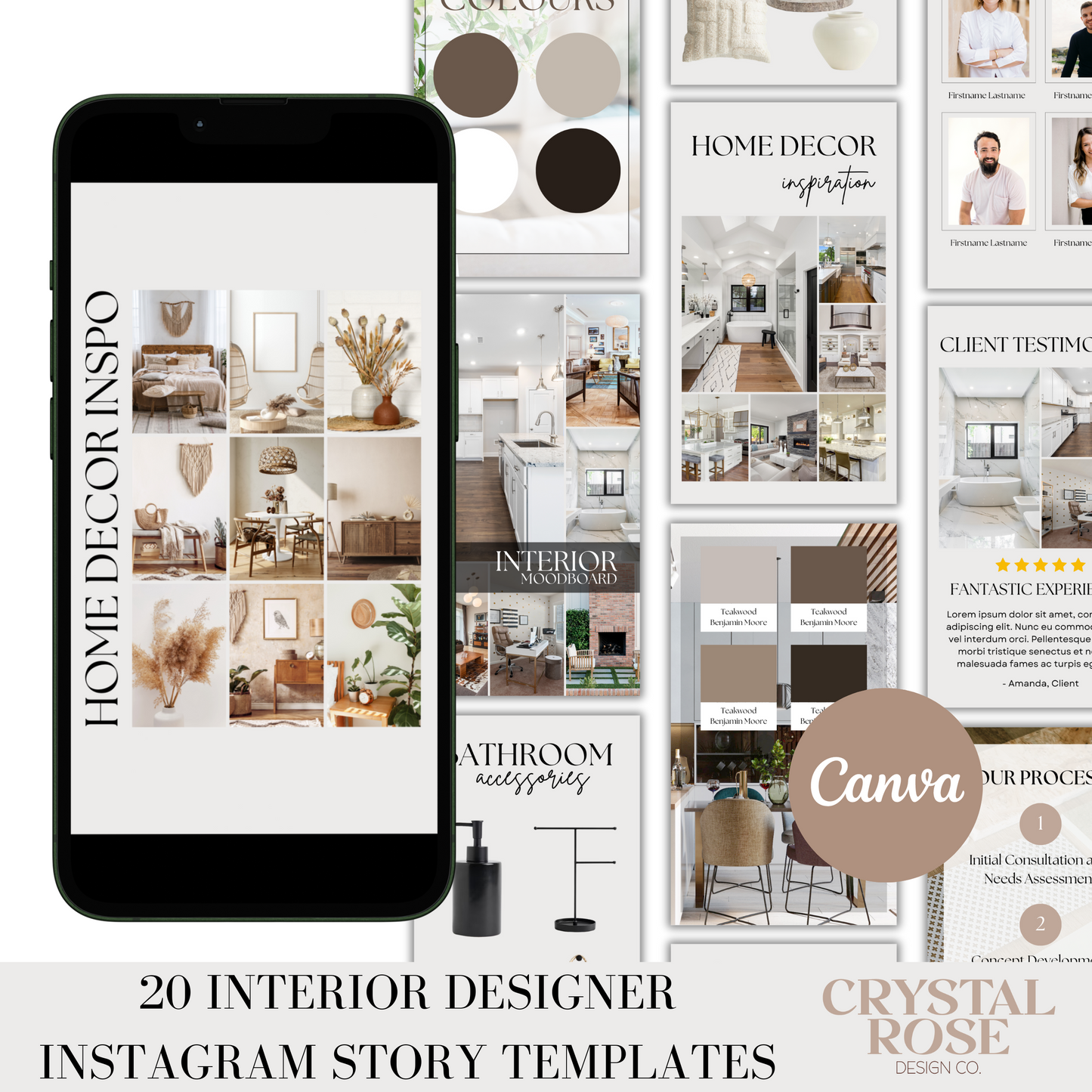 20 Editable Interior Designer Instagram Story Templates