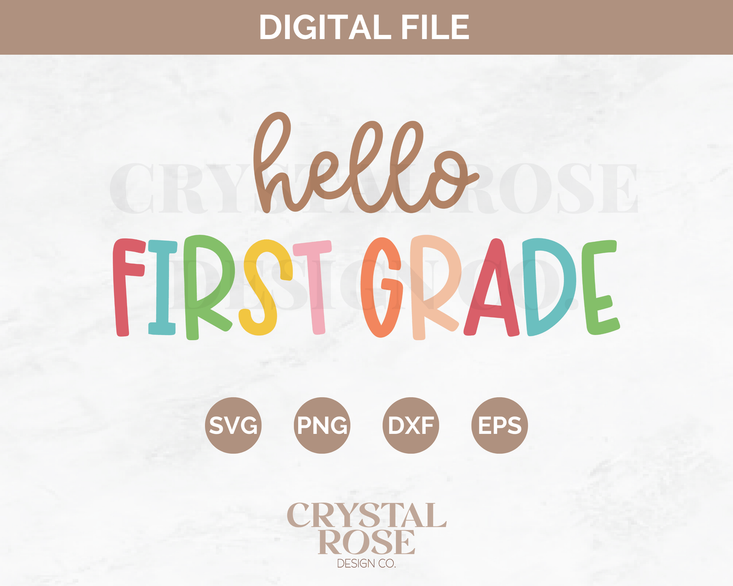 Hello First Grade SVG | Teacher SVG