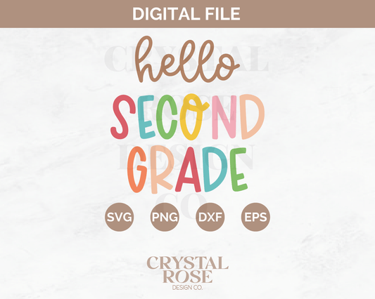 Hello Second Grade SVG | Teacher SVG