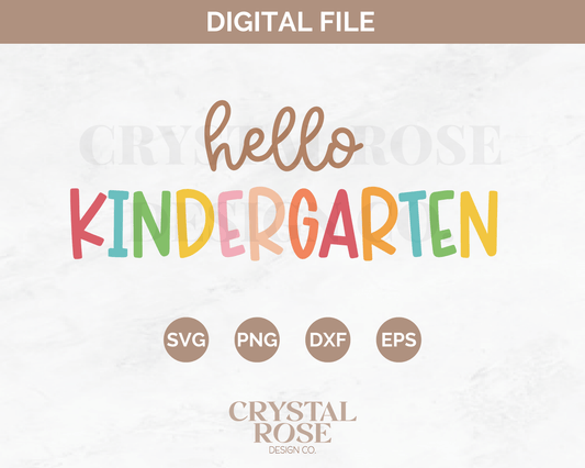 Hello Kindergarten SVG | Teacher SVG