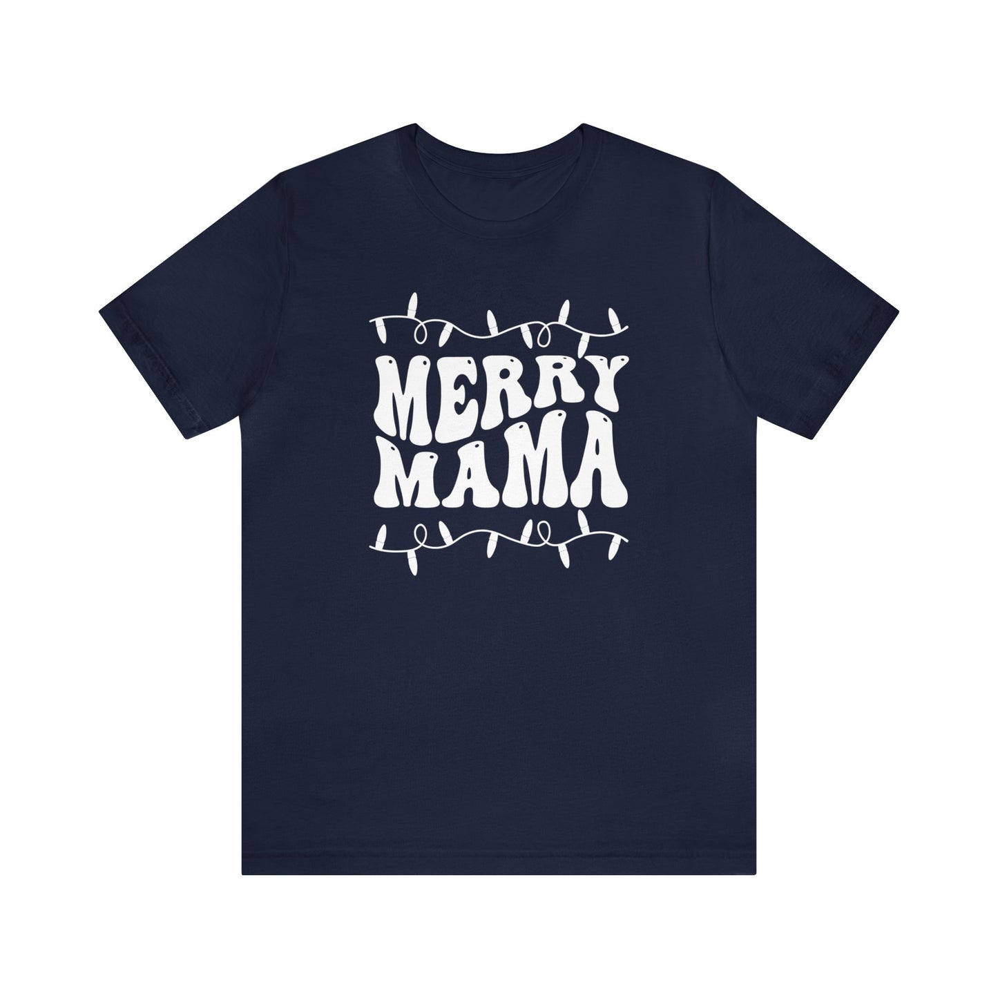Retro Merry Mama Christmas Shirt Short Sleeve Tee