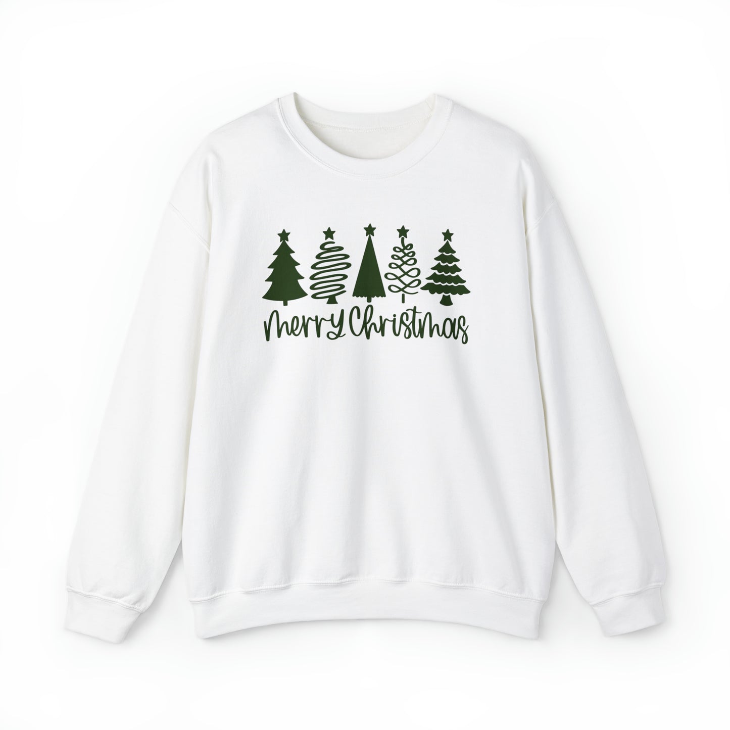 Merry Christmas Trees Christmas Crewneck Sweater