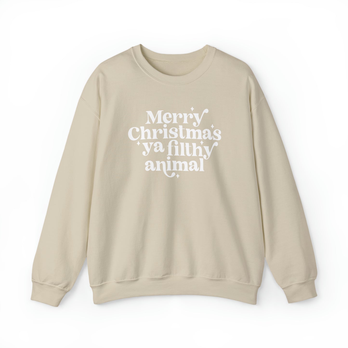 Merry Christmas Ya Filthy Animal Christmas Crewneck Sweater