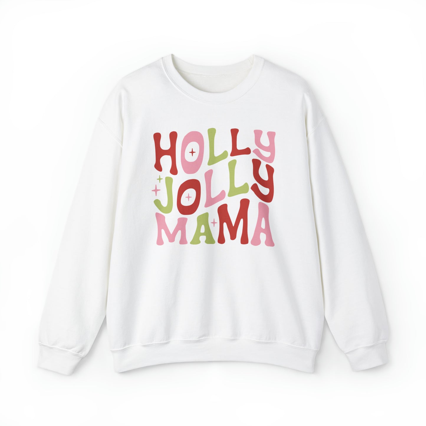 Retro Holly Jolly Mama Christmas Crewneck Sweater