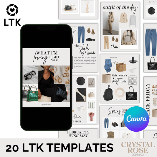 20 Editable Canva LTK Instagram Template, Canva Template, LTK Finds, LTK Fashion Template, Social Media Template