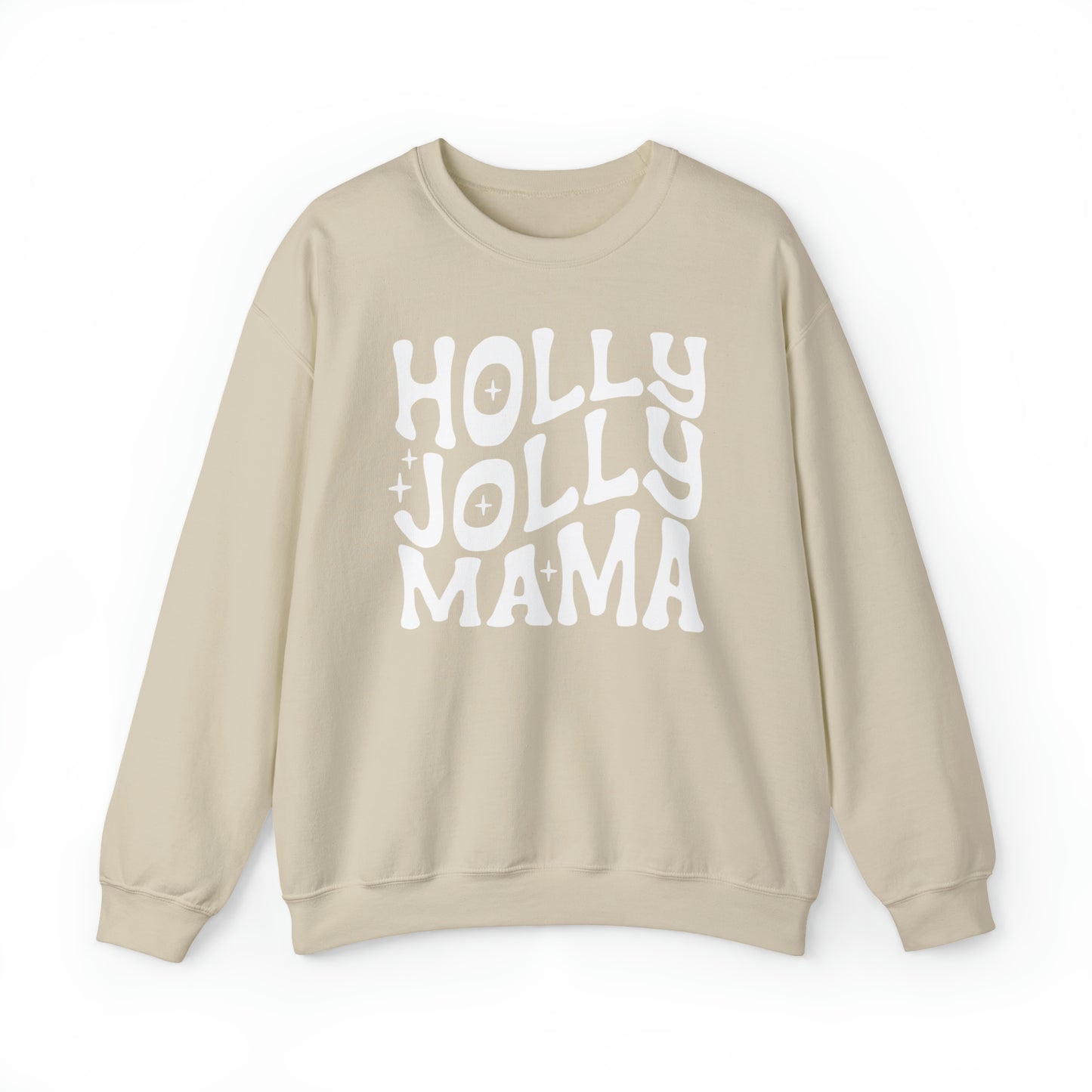 Retro Holly Jolly Mama Christmas Crewneck Sweater