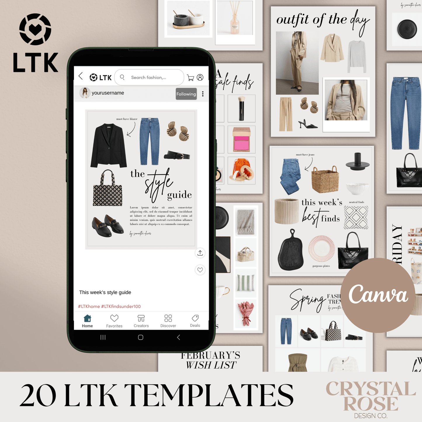 20 Editable Neutral LTK Templates