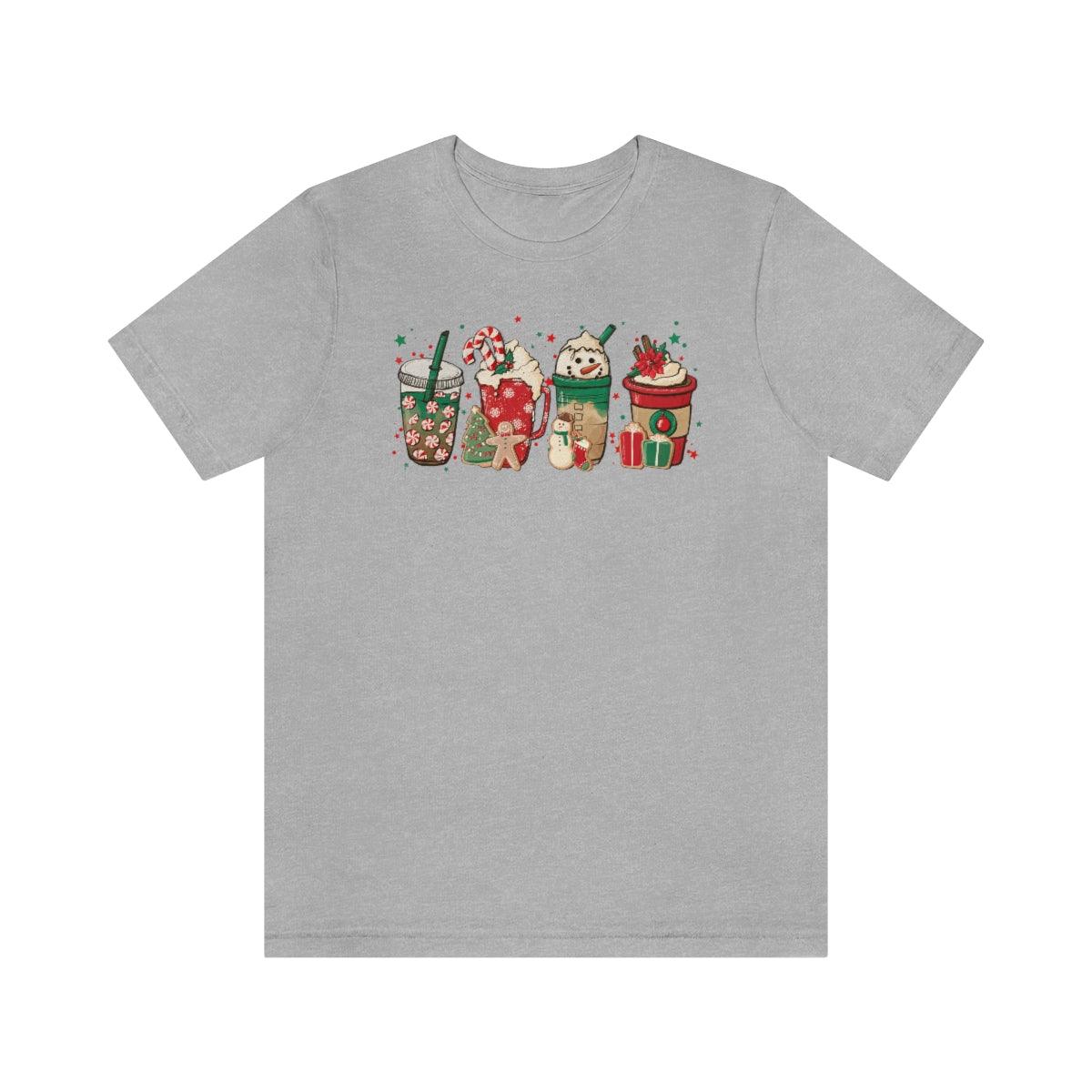 Christmas Coffee Holiday Drinks Christmas Shirt Short Sleeve Tee - Crystal Rose Design Co.