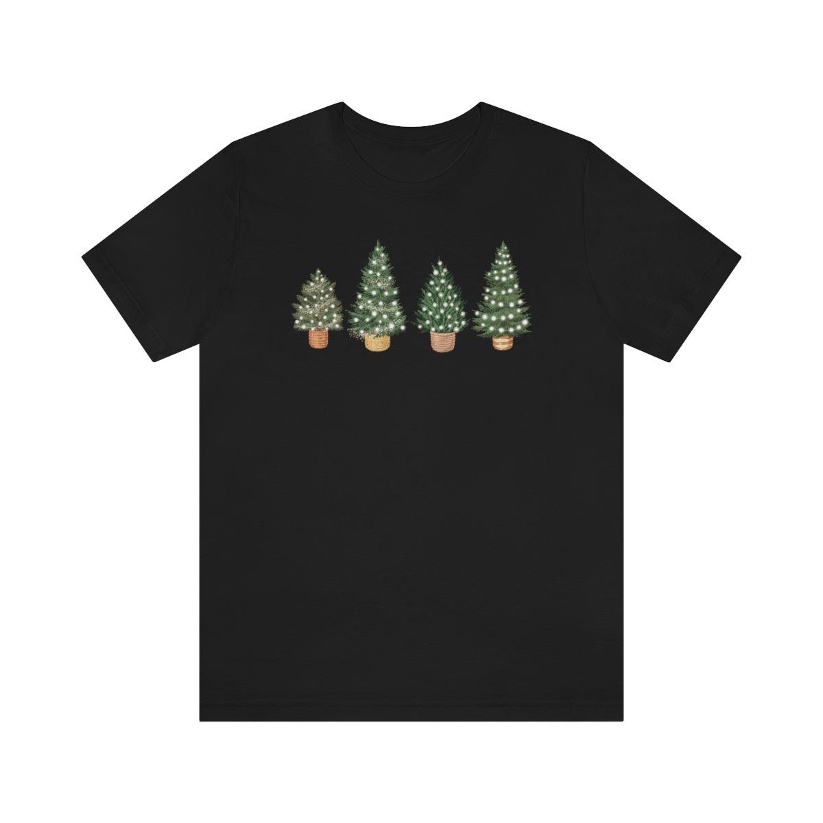 Christmas Tree Lights Christmas Shirt Short Sleeve Tee - Crystal Rose Design Co.
