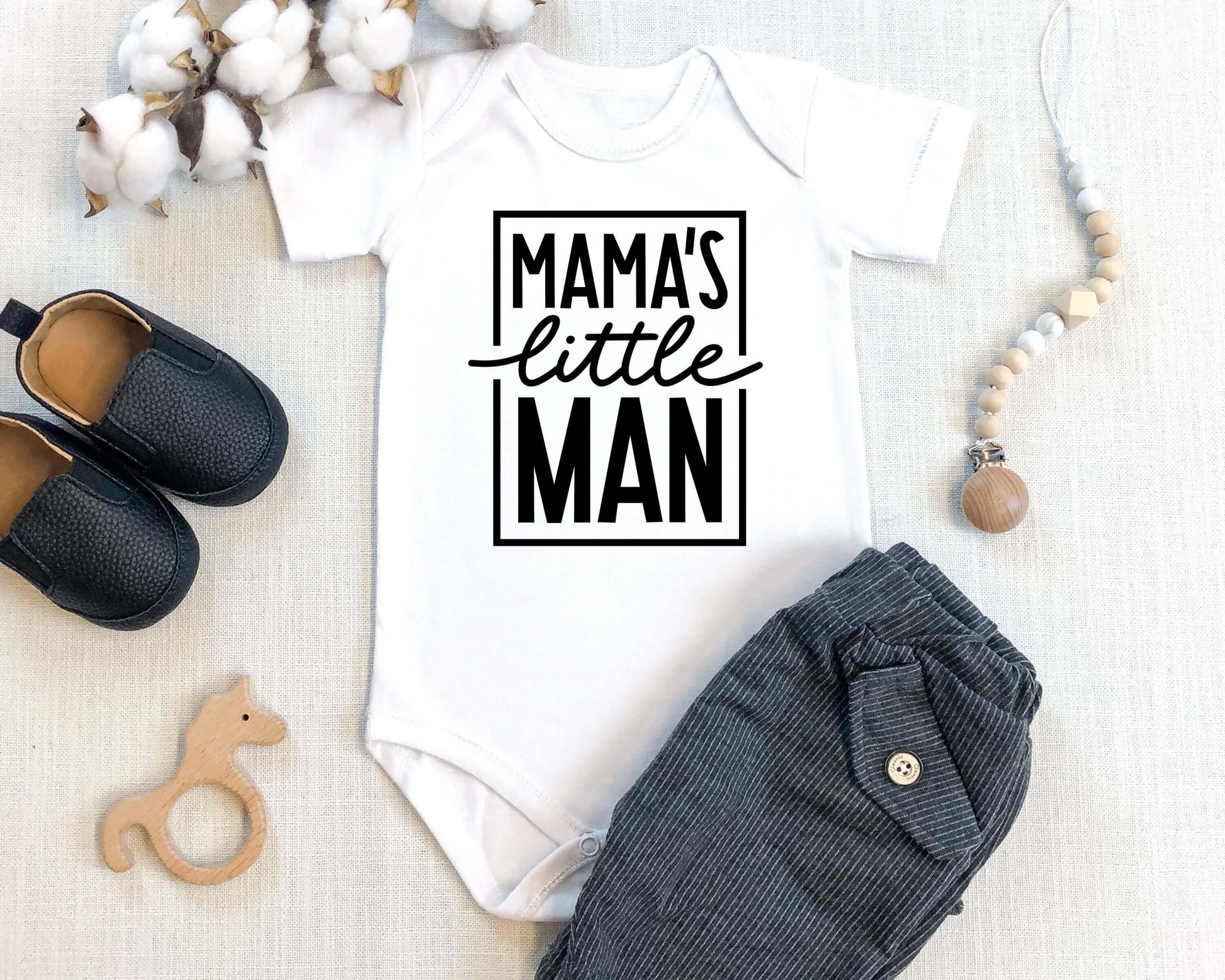 Mama's Little Man Onesie - Crystal Rose Design Co.