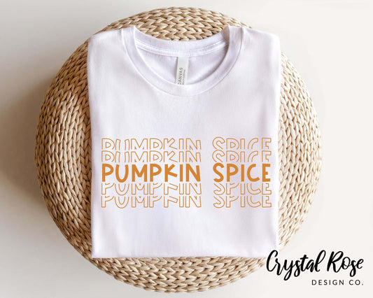 Pumpkin Spice Fall Halloween Short Sleeve Tee - Crystal Rose Design Co.