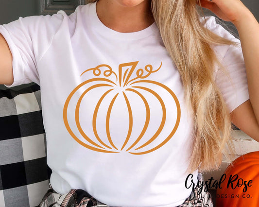 Pumpkin Fall Halloween Short Sleeve Tee - Crystal Rose Design Co.