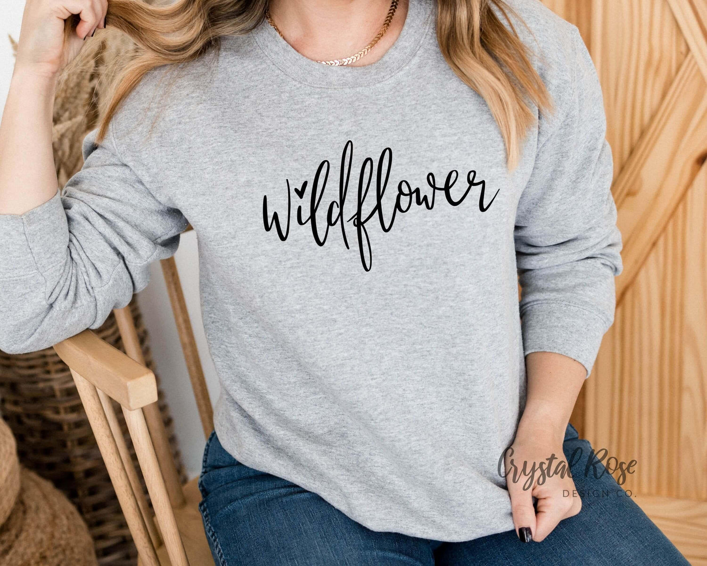 Wildflower Crewneck Sweatshirt - Crystal Rose Design Co.