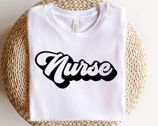 Retro Nurse Short Sleeve Tee - Crystal Rose Design Co.