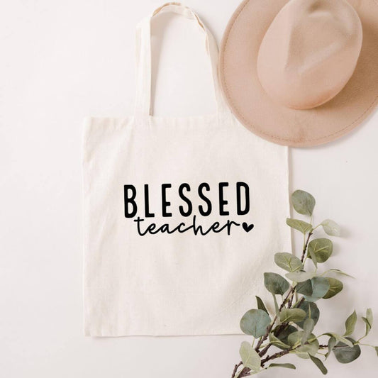 Blessed Teacher Tote Bag - Crystal Rose Design Co.