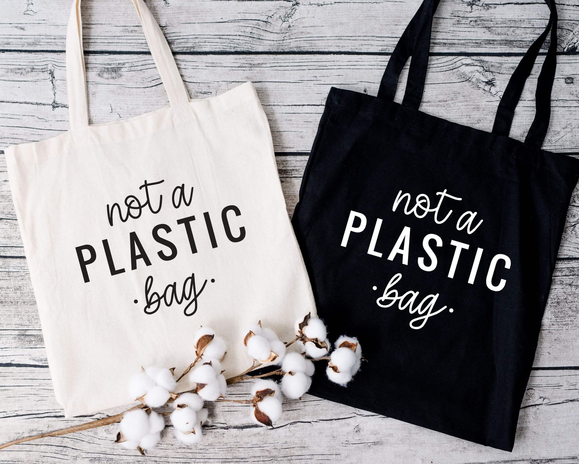 Not a Plastic Bag Tote Bag - Crystal Rose Design Co.