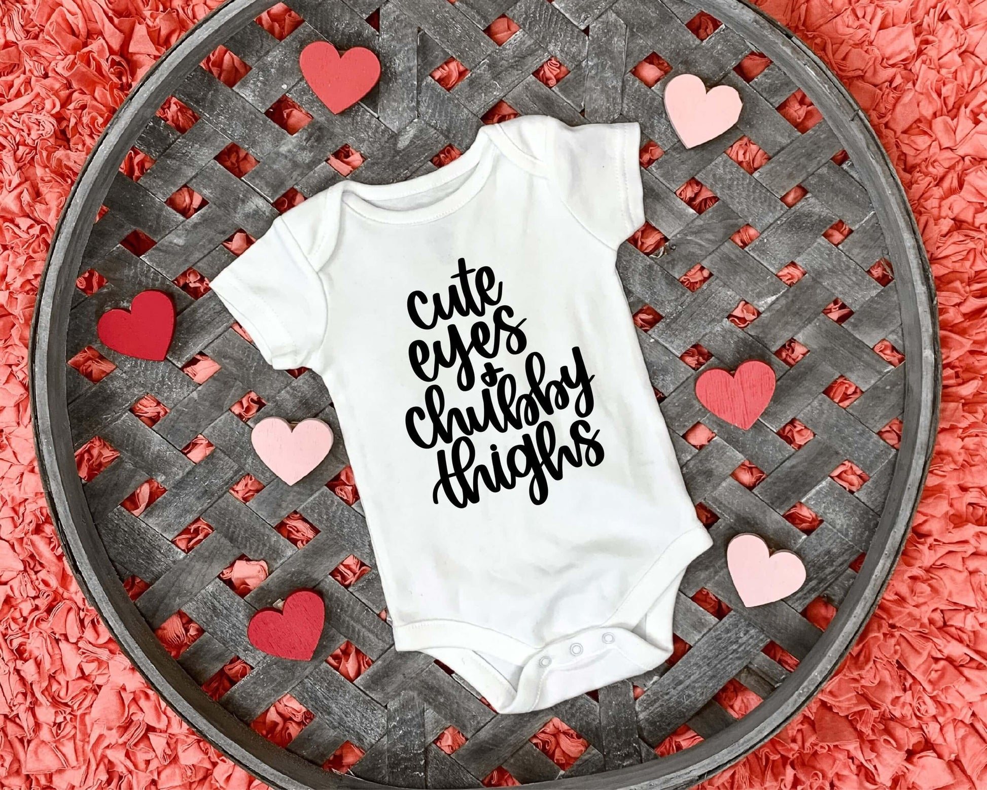 Cute Eyes and Chubby Thighs Onesie - Crystal Rose Design Co.