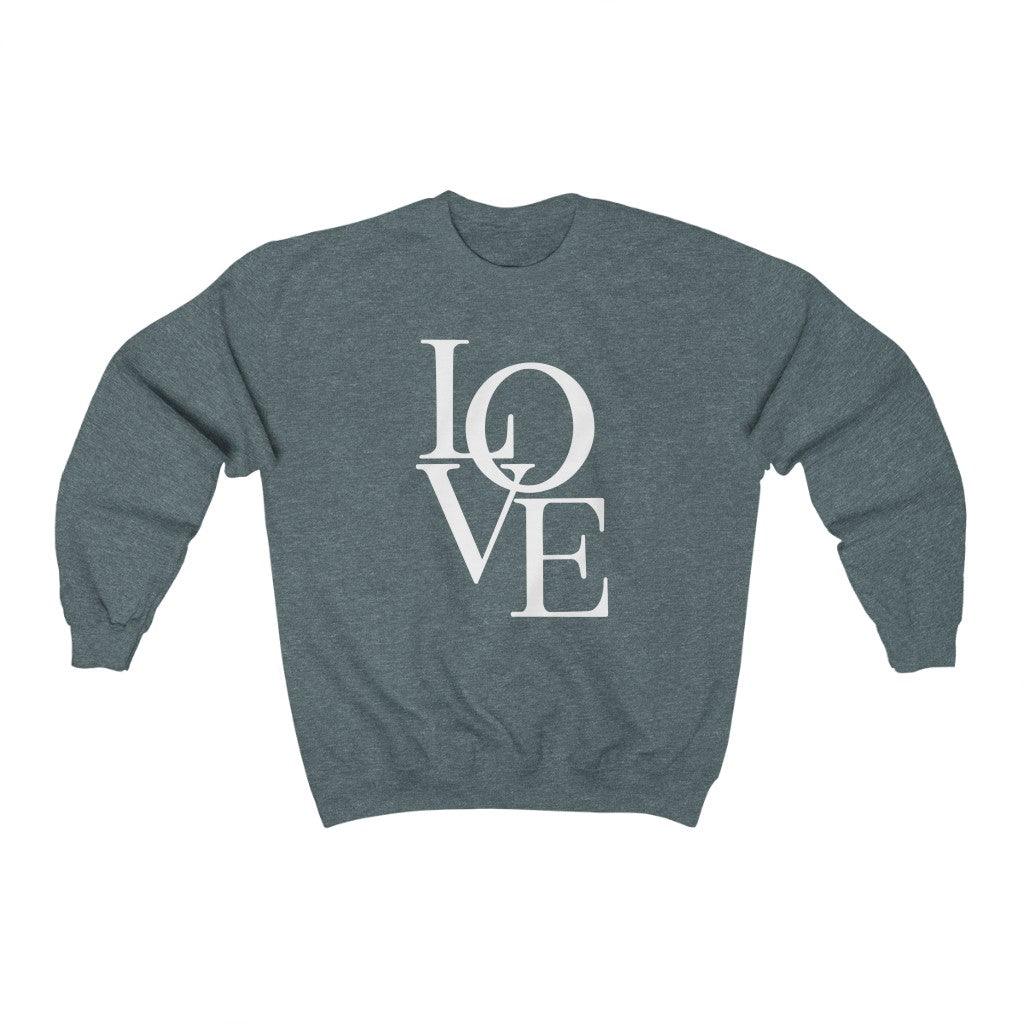 LOVE Valentine Crewneck Sweatshirt - Crystal Rose Design Co.