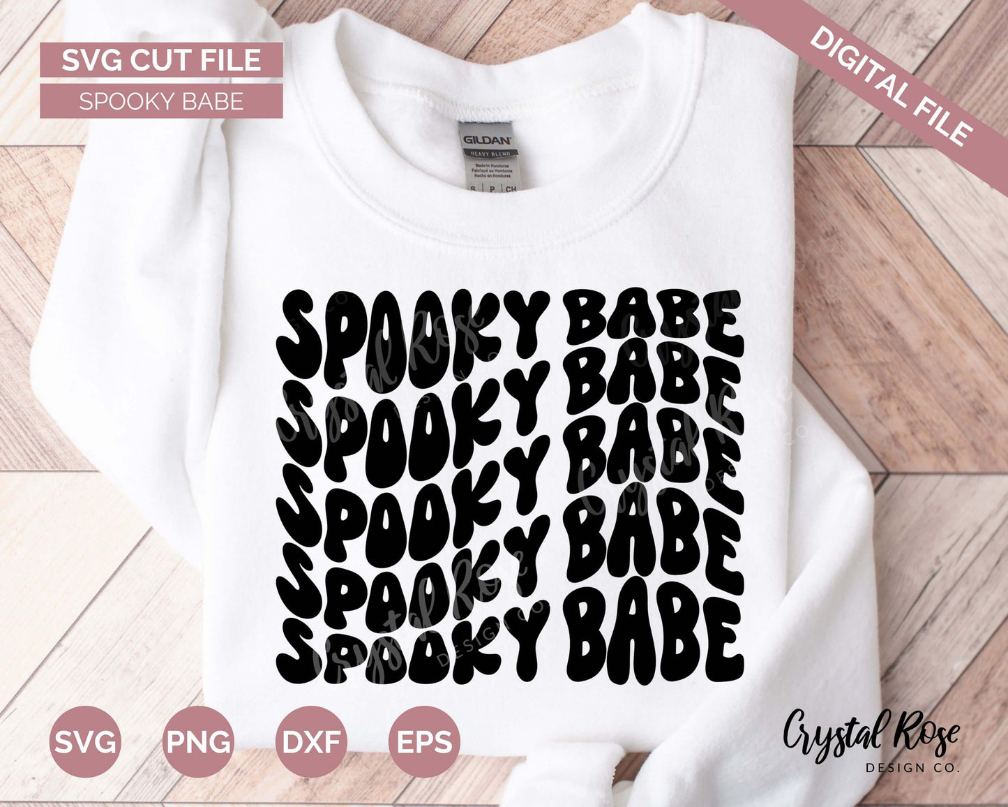 Spooky Babe SVG, Halloween SVG, Digital Download, Cricut, Silhouette, Glowforge (includes svg/png/dxf/eps)