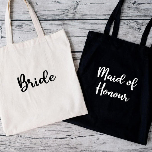 Maid of Honour Tote Canvas Bag - Crystal Rose Design Co.