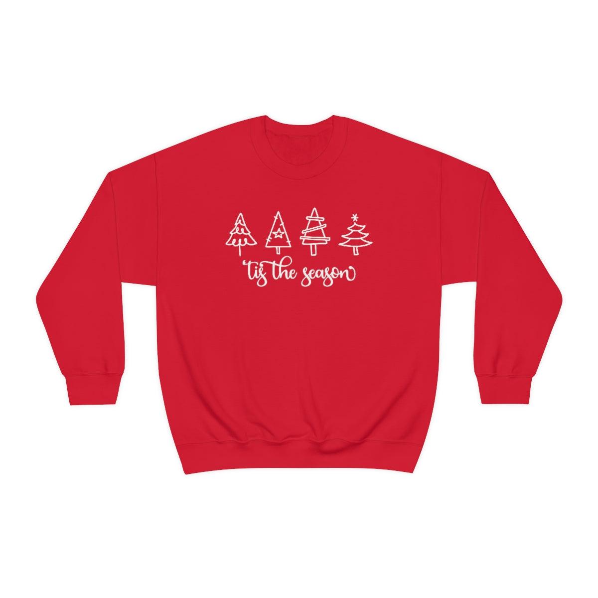 Tis The Season Trees Christmas Crewneck Sweater