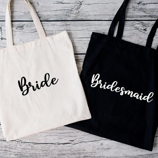 Bridesmaid Tote Canvas Bag - Crystal Rose Design Co.