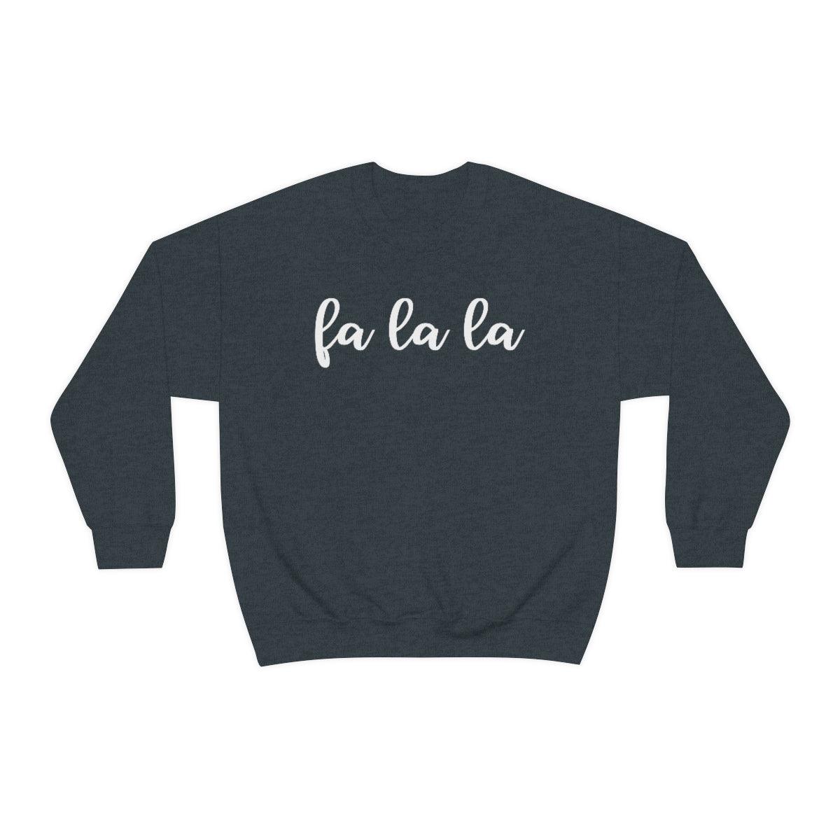 Fa La La Christmas Crewneck Sweater - Crystal Rose Design Co.