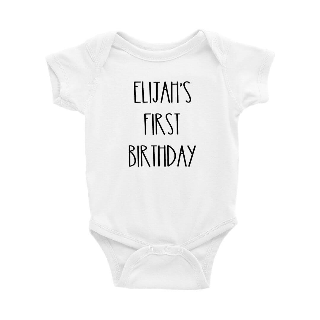 Personalized First Birthday Onesie - Crystal Rose Design Co.