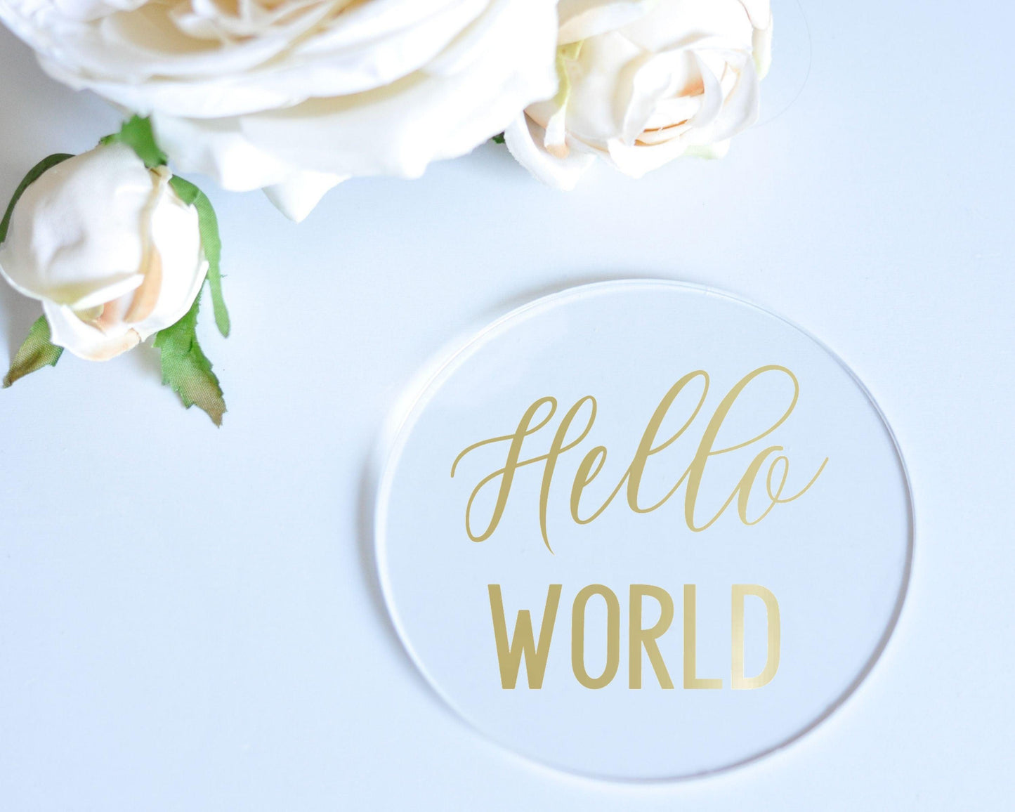 Hello World  Baby Name Announcement Sign - Plaque