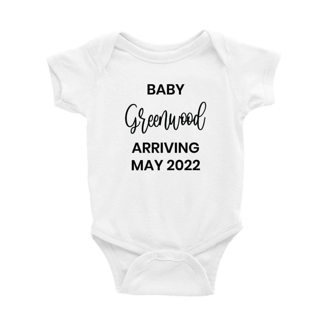 Personalized Baby Announcement Onesie