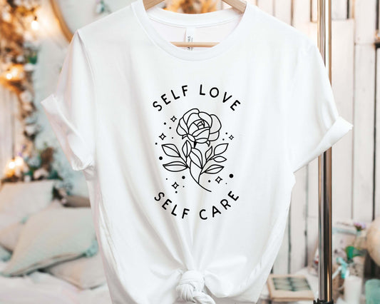 Self Love Self Care Short Sleeve Tee - Crystal Rose Design Co.