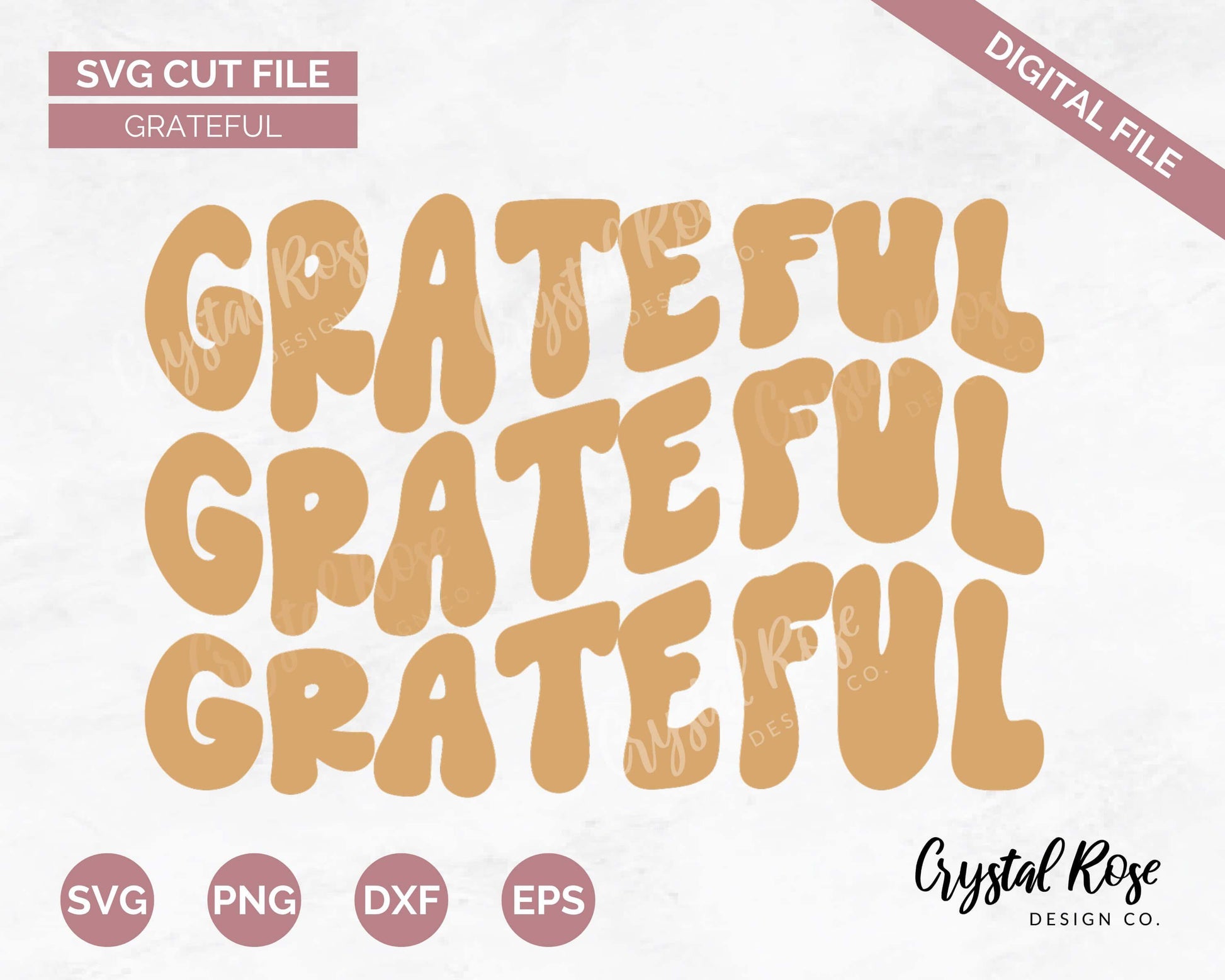 Grateful SVG, Fall SVG, Digital Download, Cricut, Silhouette, Glowforge (includes svg/png/dxf/eps) - Crystal Rose Design Co.