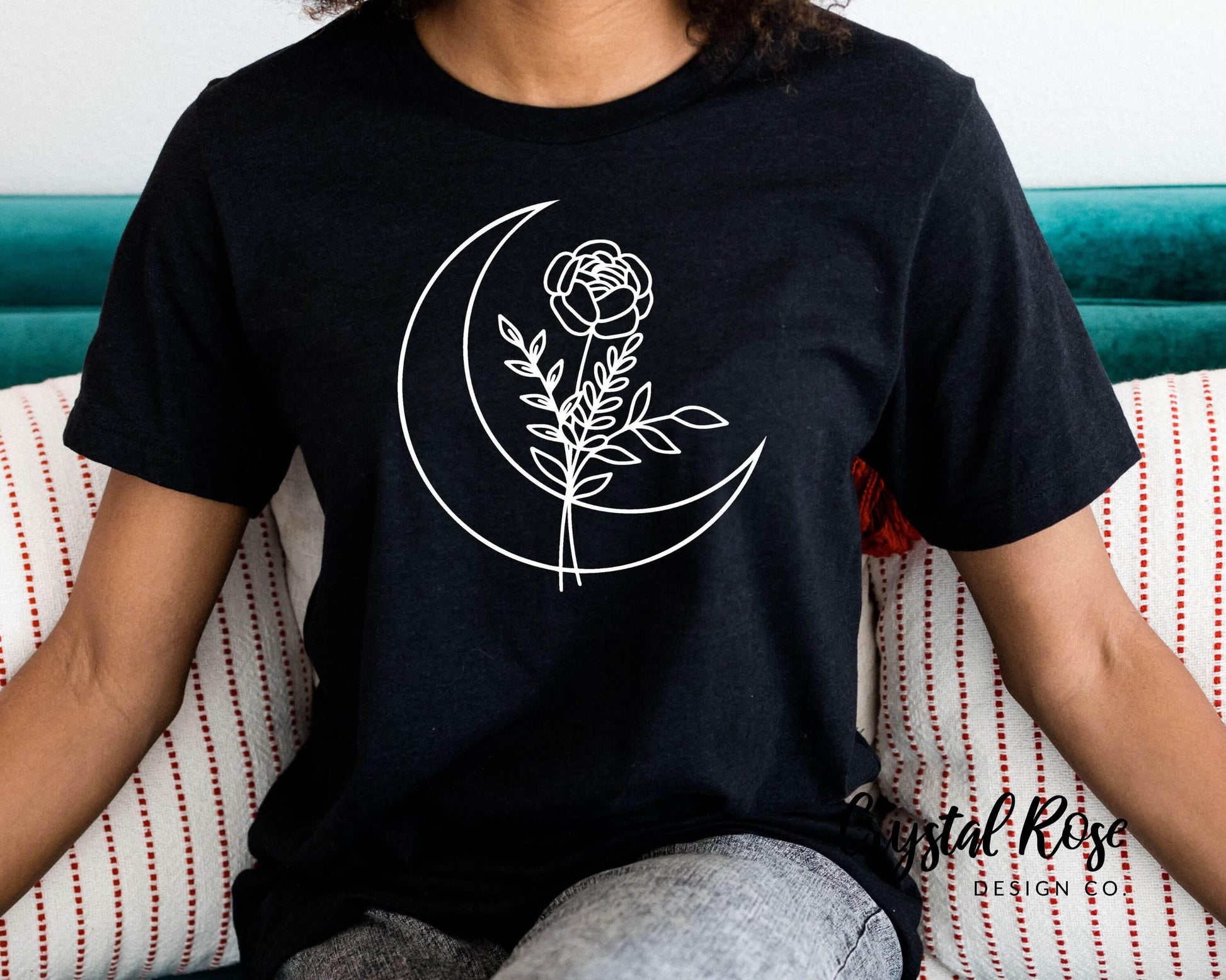 Moon Flower Short Sleeve Tee - Crystal Rose Design Co.