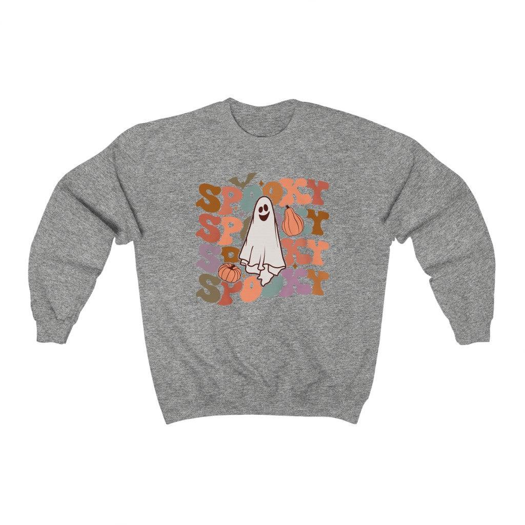 Spooky Ghost Halloween Crewneck Sweatshirt