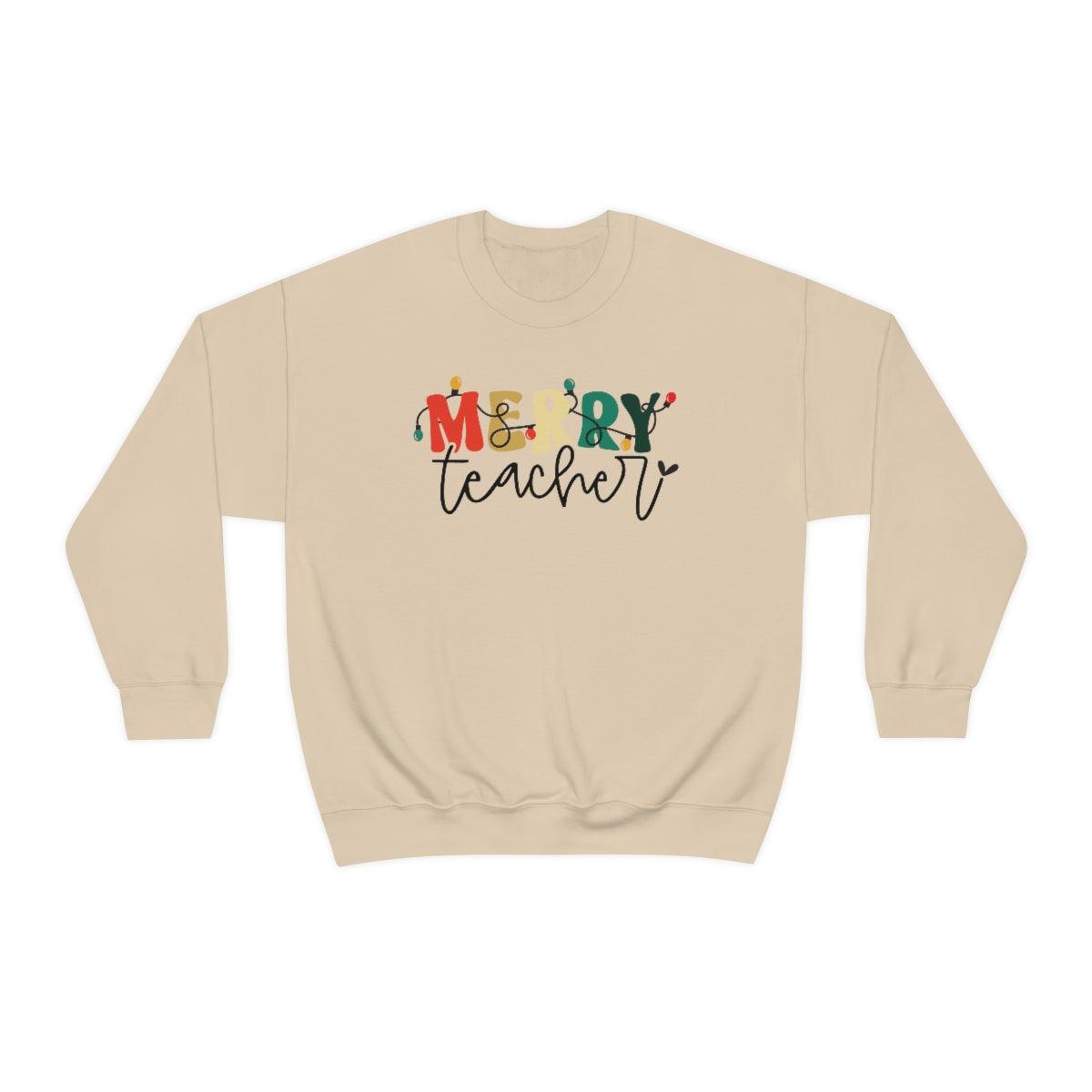 Merry Teacher Christmas Crewneck Sweater
