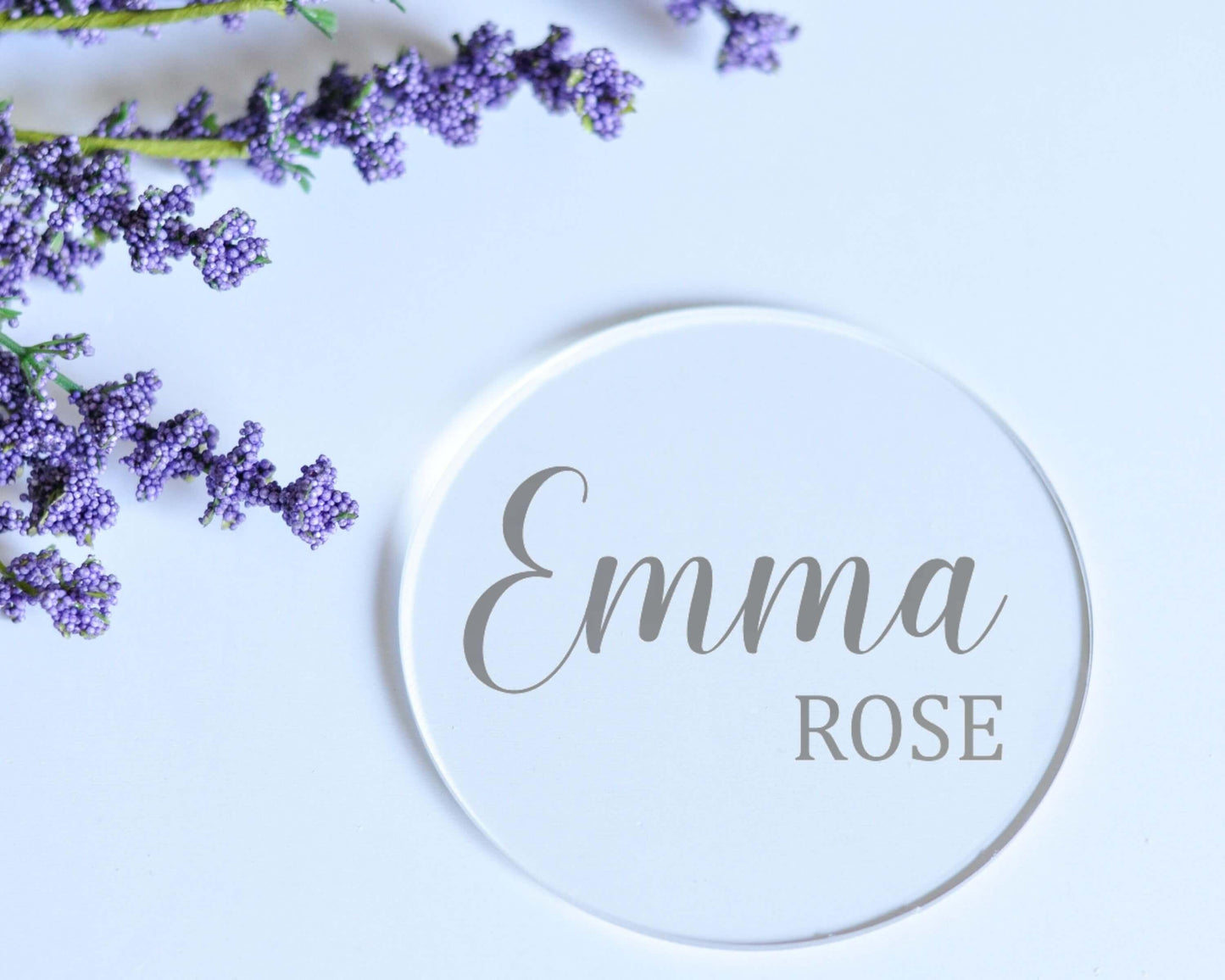 Baby Name Announcement Sign - Plaque | Personalized Birth Announcement - Crystal Rose Design Co.