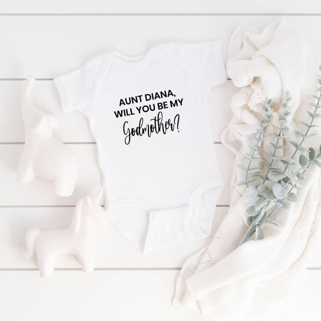 Will You Be My Godmother? Baby Onesie