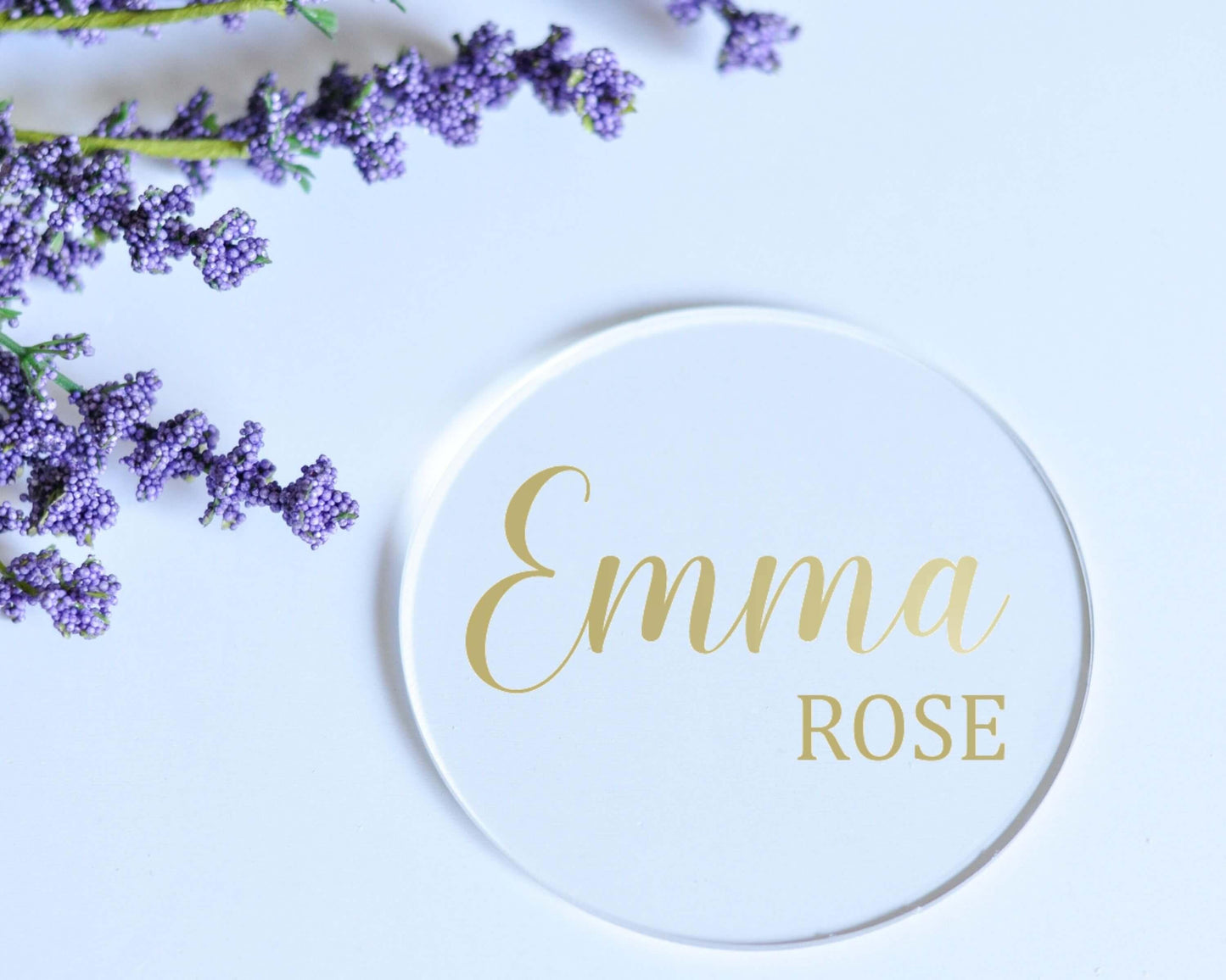 Baby Name Announcement Sign - Plaque | Personalized Birth Announcement - Crystal Rose Design Co.