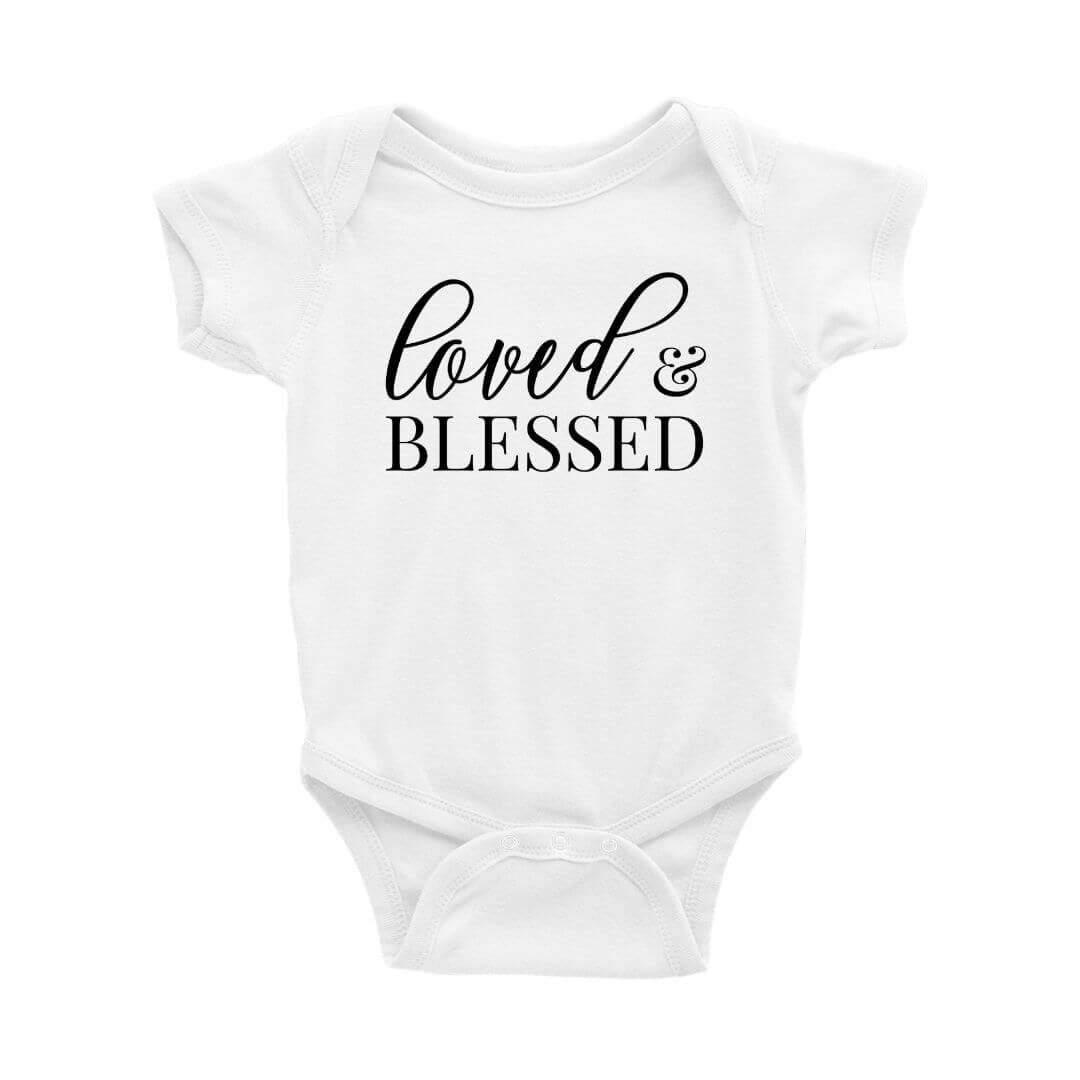 Loved and Blessed Onesie - Crystal Rose Design Co.