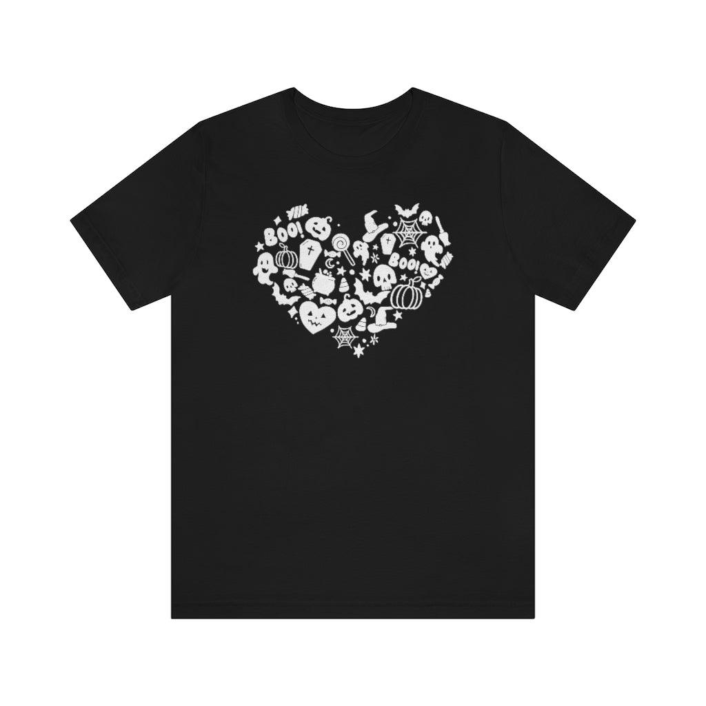 Halloween Heart Short Sleeve Tee - Crystal Rose Design Co.