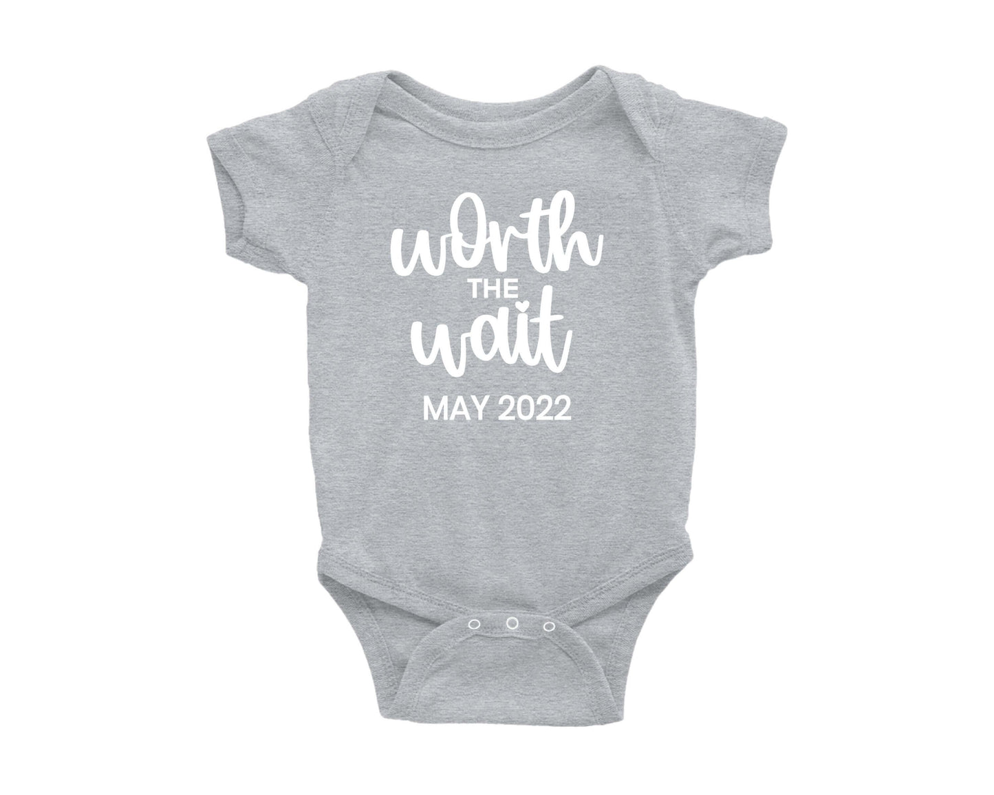 Worth the Wait Personalized Onesie - Crystal Rose Design Co.