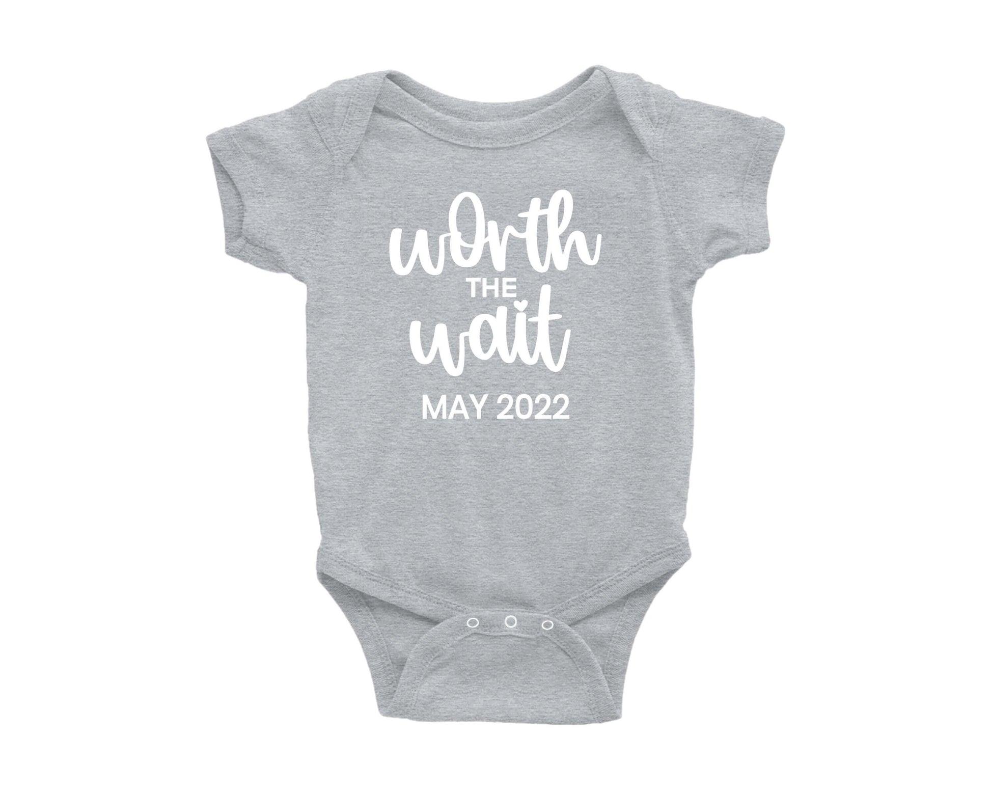 Worth the Wait Personalized Onesie - Crystal Rose Design Co.
