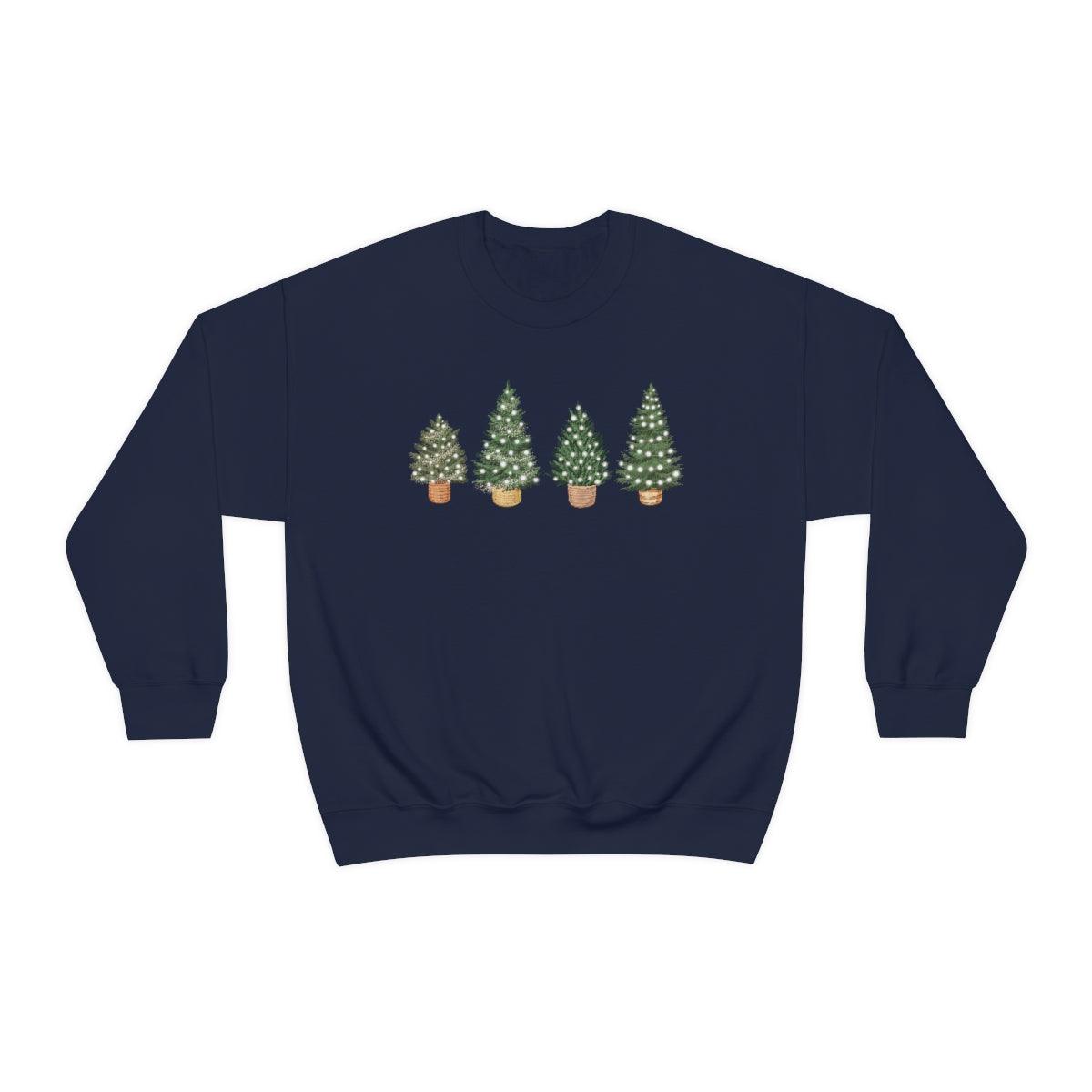 Christmas Trees Lights Christmas Crewneck Sweatshirt - Crystal Rose Design Co.
